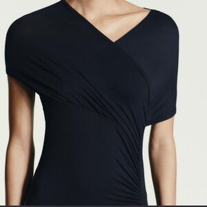 Sculpting Black Wrap-Front Women’s too